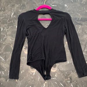 Black Ladies Bodysuit with cutout
